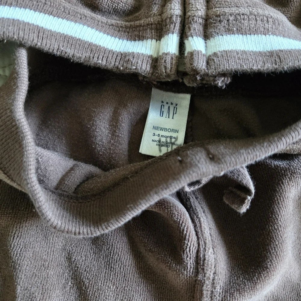 Baby gap velour jump suit Trending Brown 3-6 Month 70s Inspired